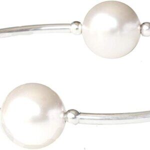 Blessing Bracelet Sterling Silver Crystal Pearl 7.5-8.5 Inch Stackable Jewelry